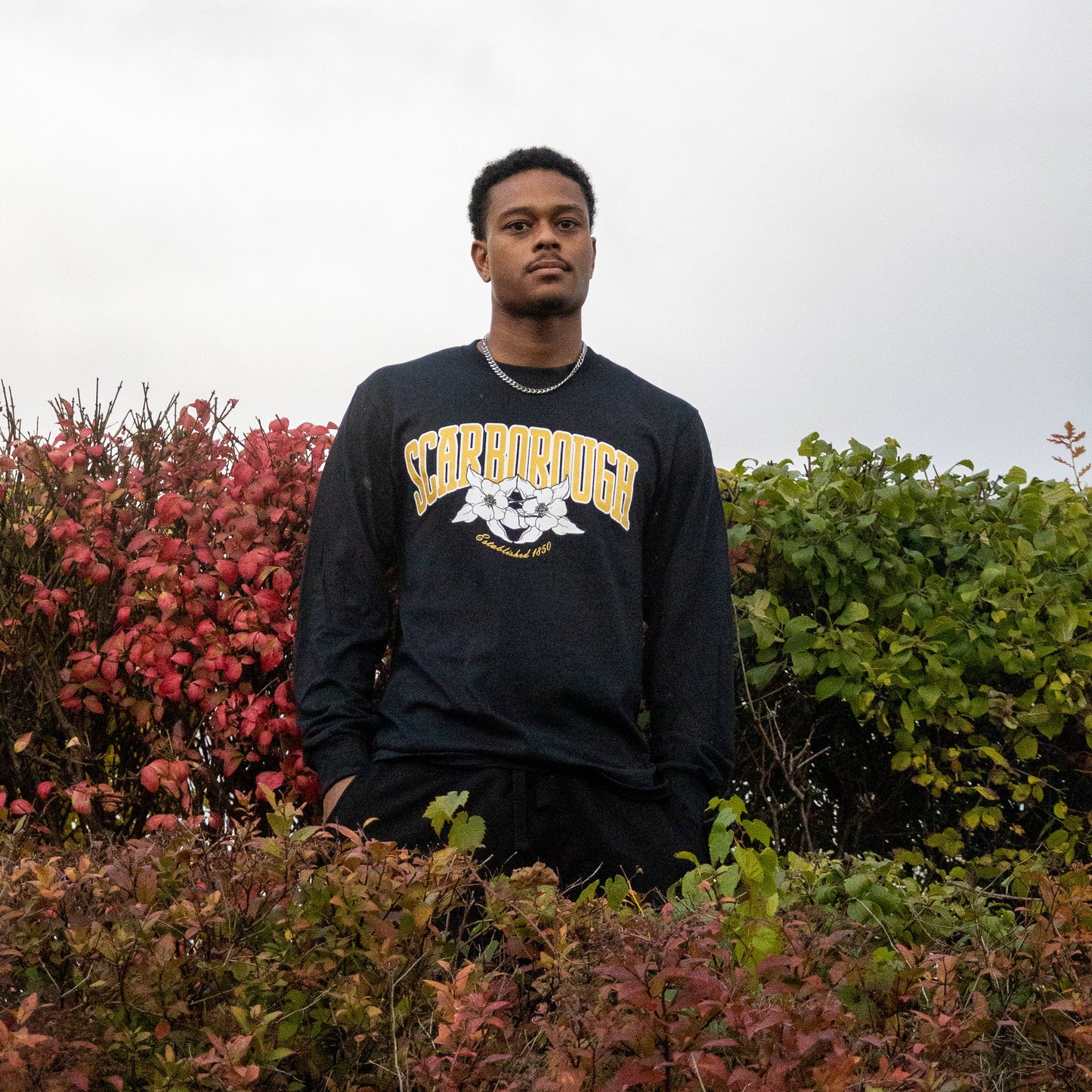 Scarborough Est. 1850 Black Long sleeve T-Shirt