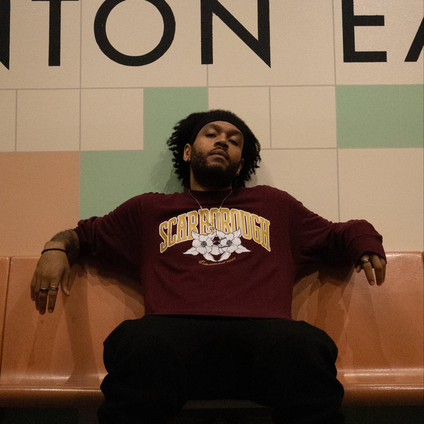 Scarborough Est. 1850 Maroon Long sleeve T-Shirt