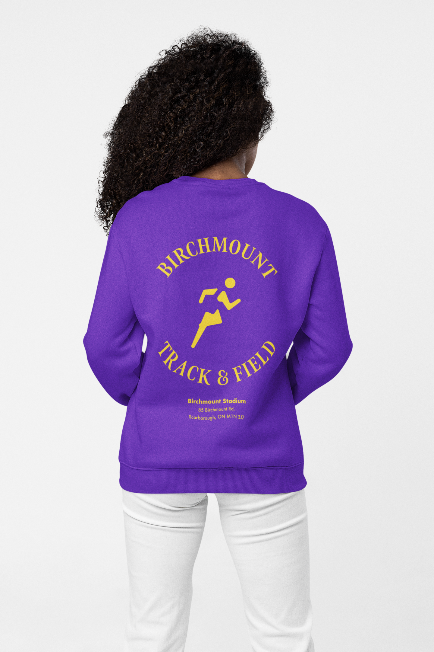 Birchmount Track & Field Purple Crewneck