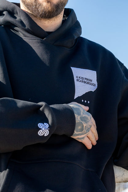 A Kid From Scarborough Ultra Heavyweight Black Hoodie