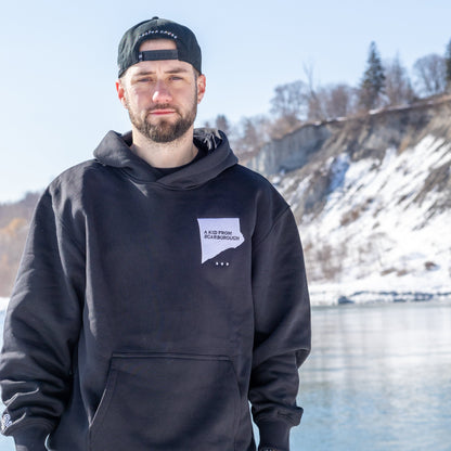 A Kid From Scarborough Ultra Heavyweight Black Hoodie